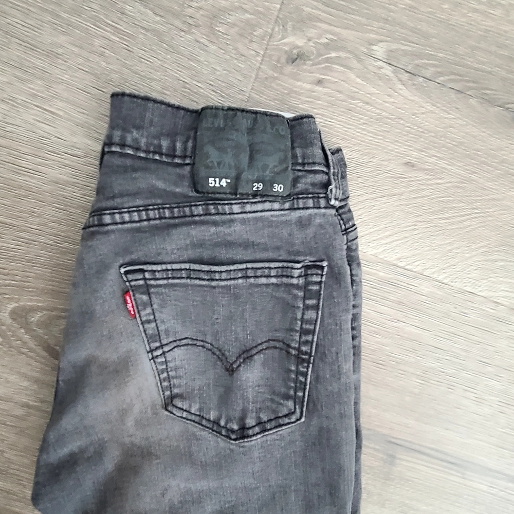 Levi's Men's Dark Gray Slim Straight Jeans 29 X 30